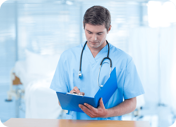 Athlete preparing to run